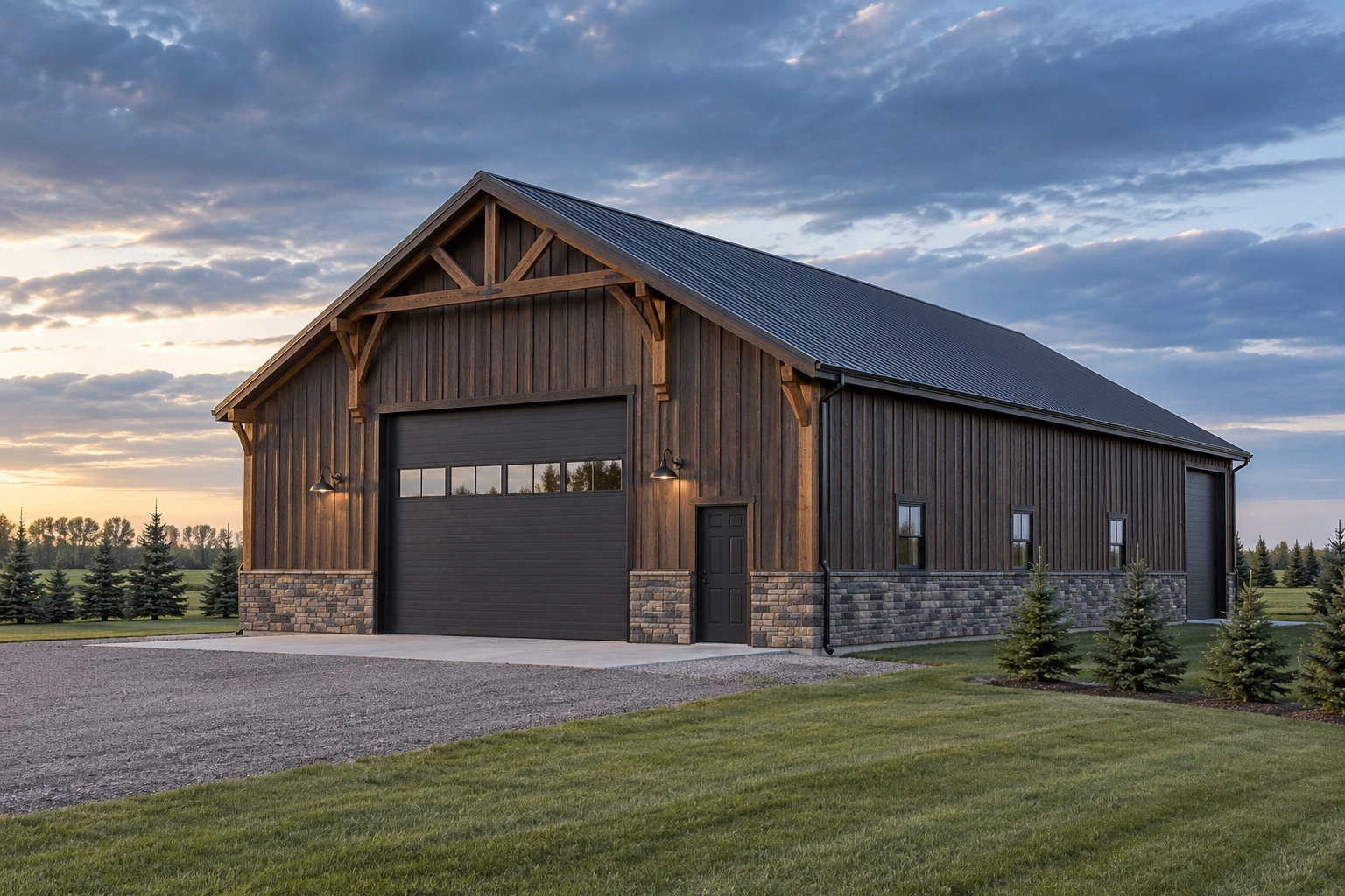 Wood-Sided Pole Barns